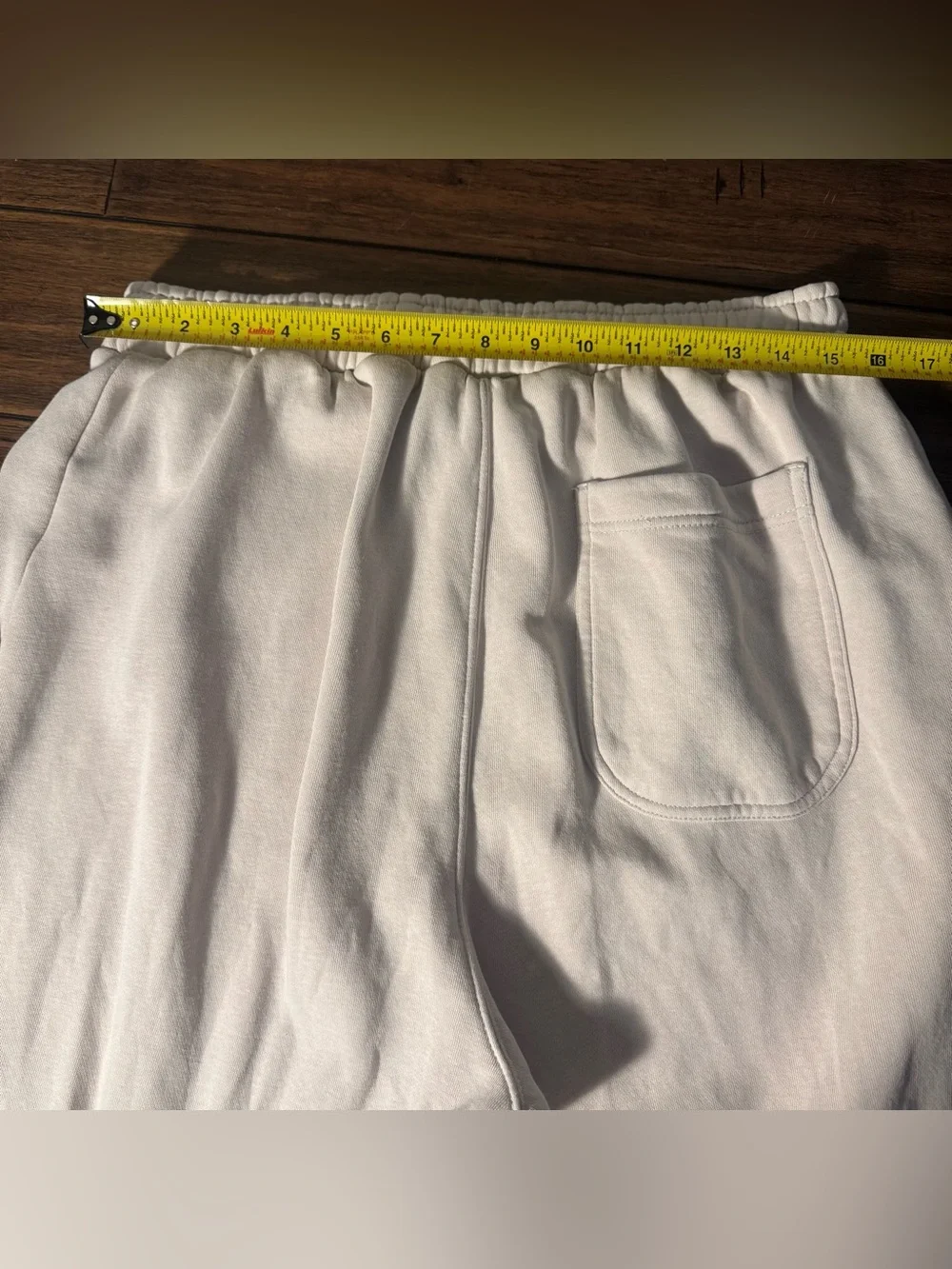 Nike Air Mens Fleece Sweatpants Cream Off White Wide Leg Joggers Size Large